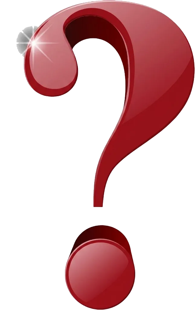 Stylized 3D question mark